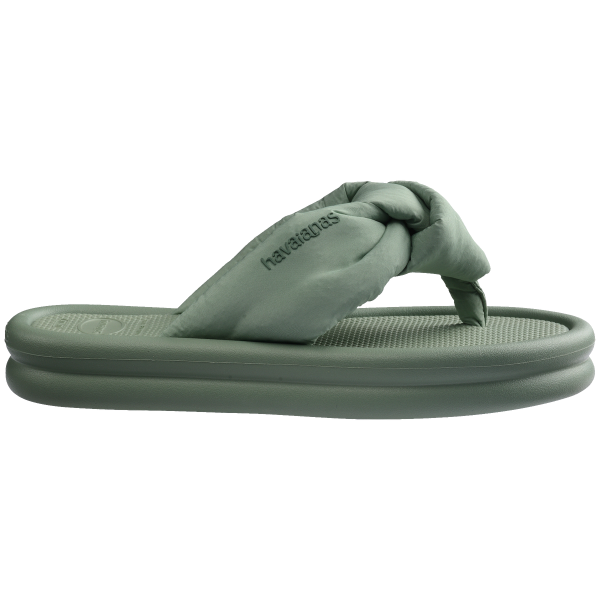 Women's Over Puffed Flip Flops - SMOKE GREEN