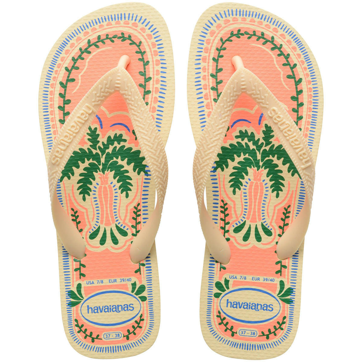 Women's Top Summer Vibes Flip Flops - BUTTERCREAM